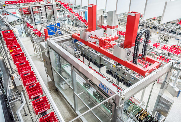 BMS Portalpacker UNIPACK 103 Auspacker in doppelbahniger H-Ausführung BMS Portalpacker UNIPACK 103 Auspacker in doppelbahniger H-Ausführung